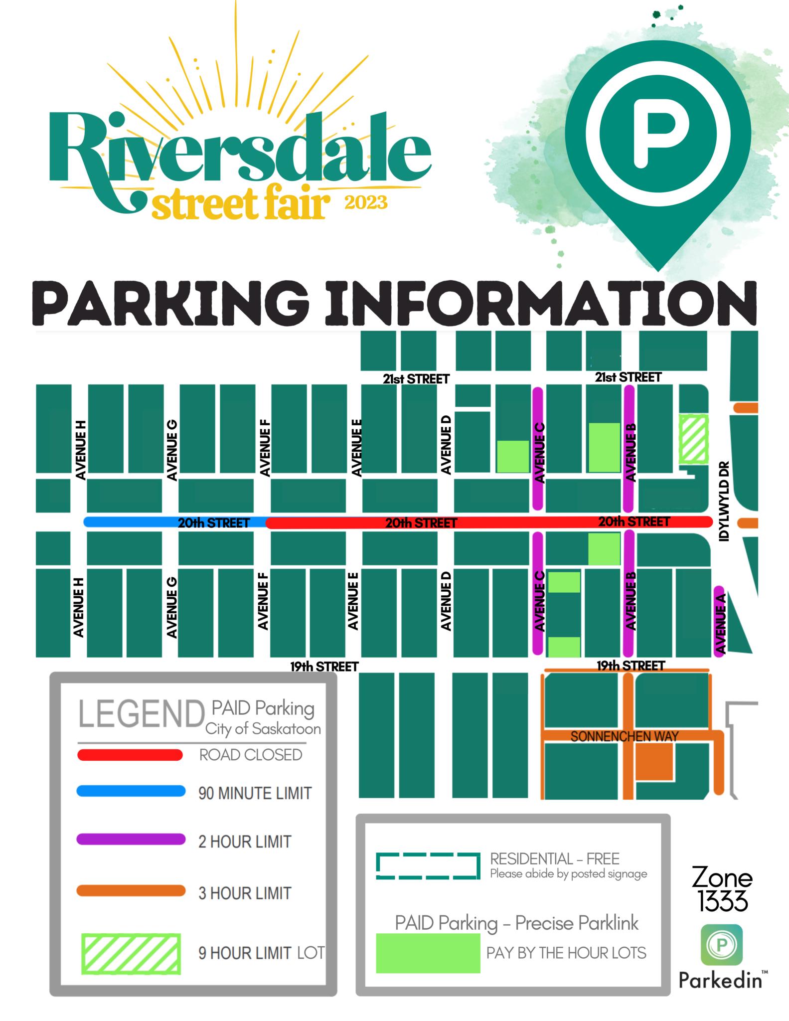 Riversdale Street Fair 2023 Parking Map Riversdale